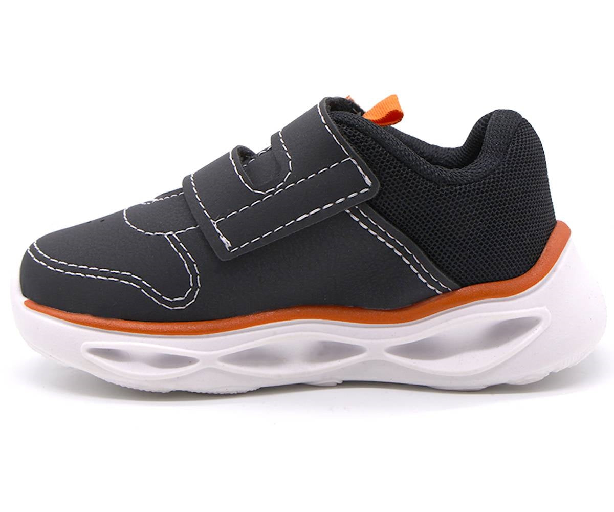 br fun-lights black velcro sneaker