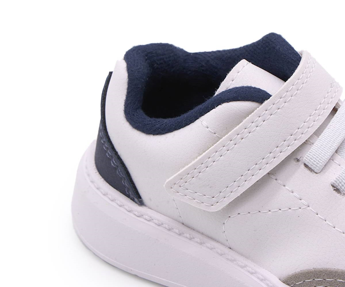 br baby white & navy sneakers