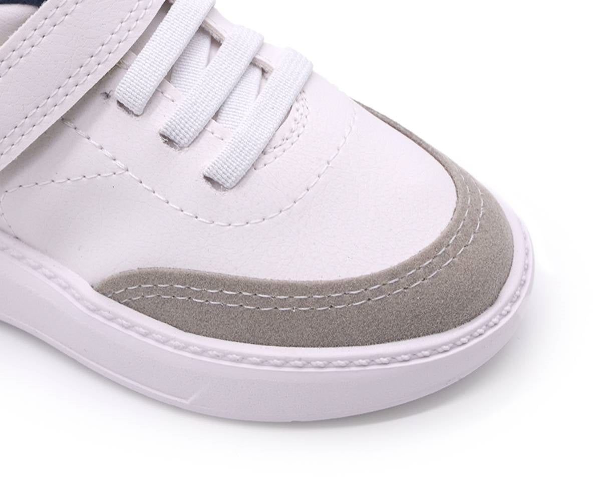 br baby white & navy sneakers