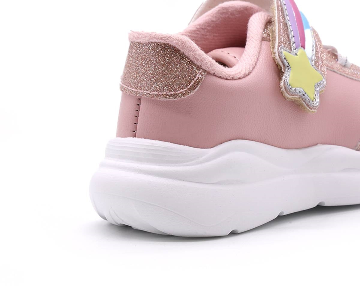 br pink rainbow glittery sneakers