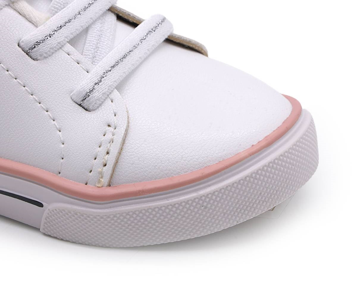 br pink trimmed white sneakers