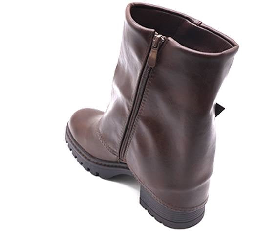 brown folded boot