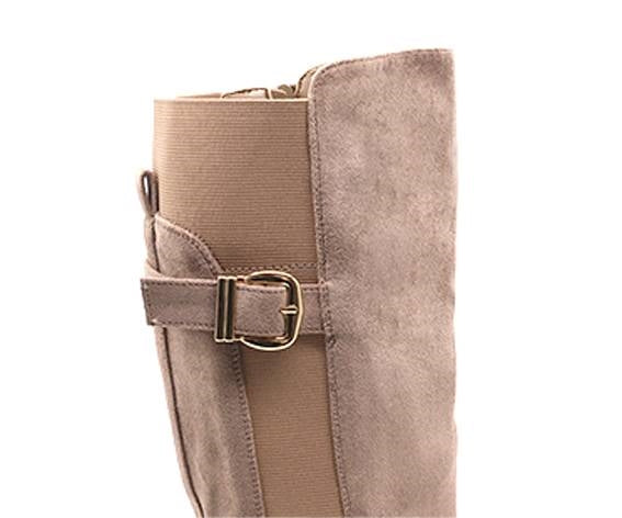 beige suede calf boot