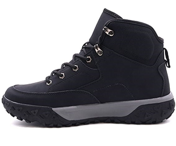 black trail-grip boot