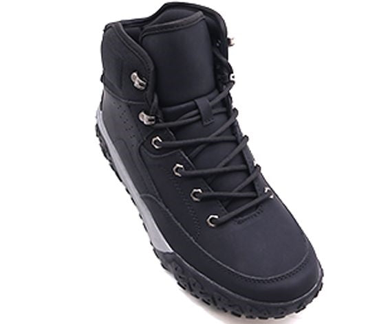 black trail-grip boot