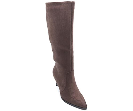 brown high stiletto boot