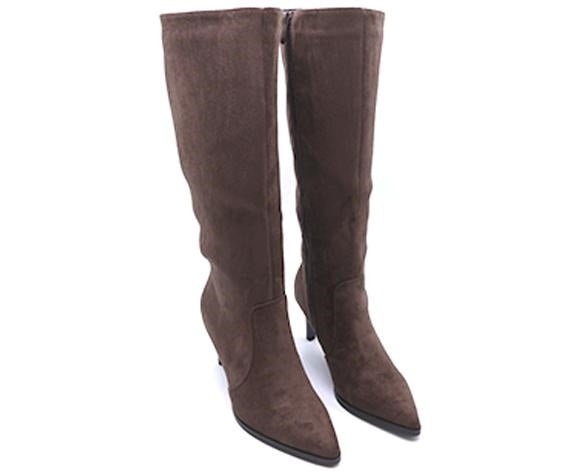 brown high stiletto boot