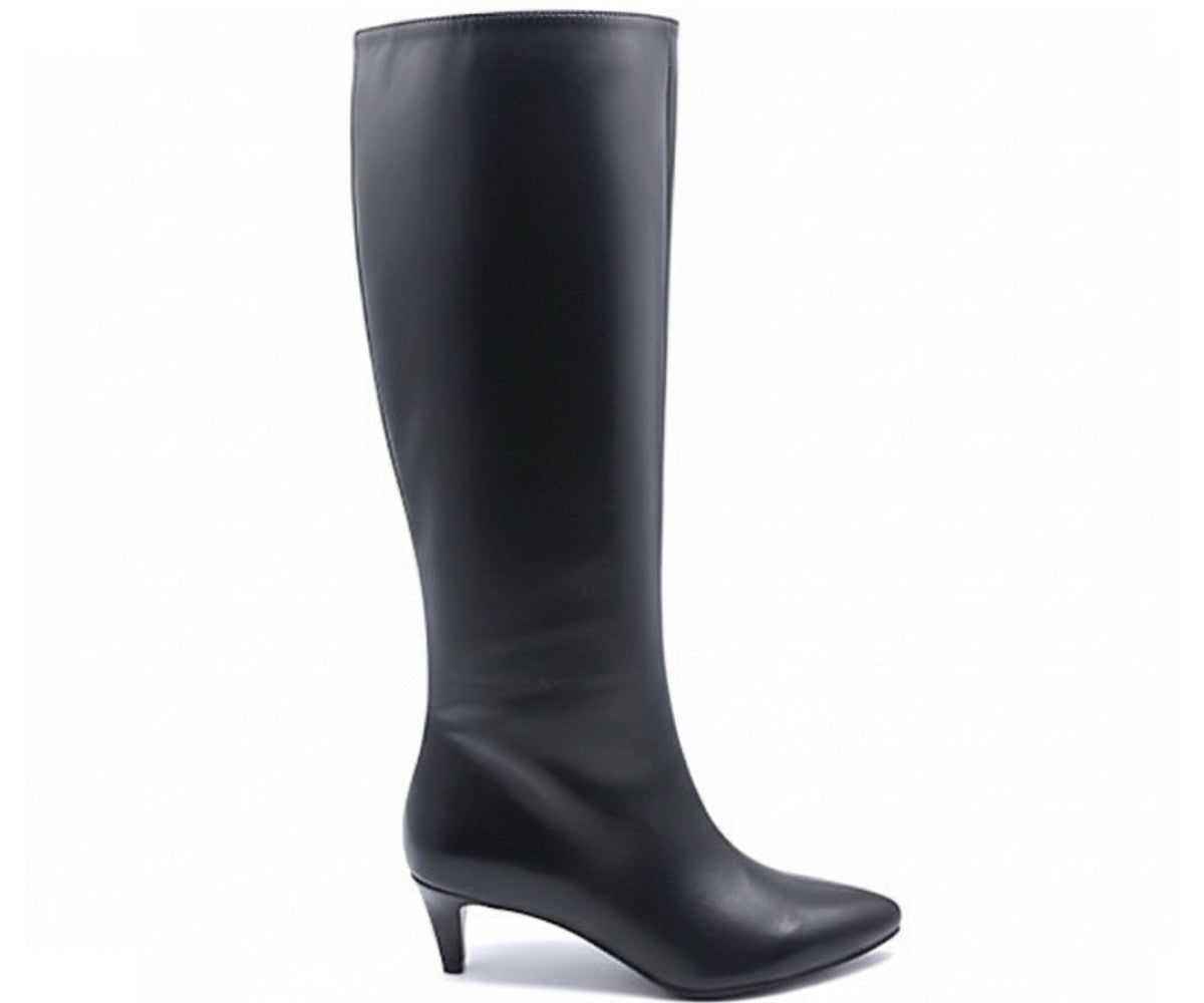 br black pointed calf stiletto boots