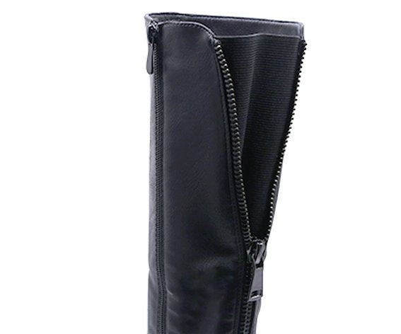 black nubuck wedge boot