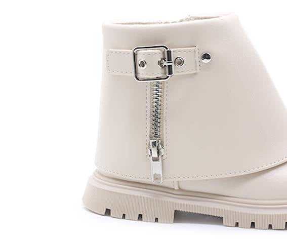 cream folded boots