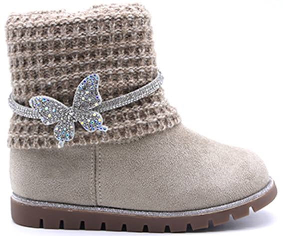 grey butterfly sparkle boots