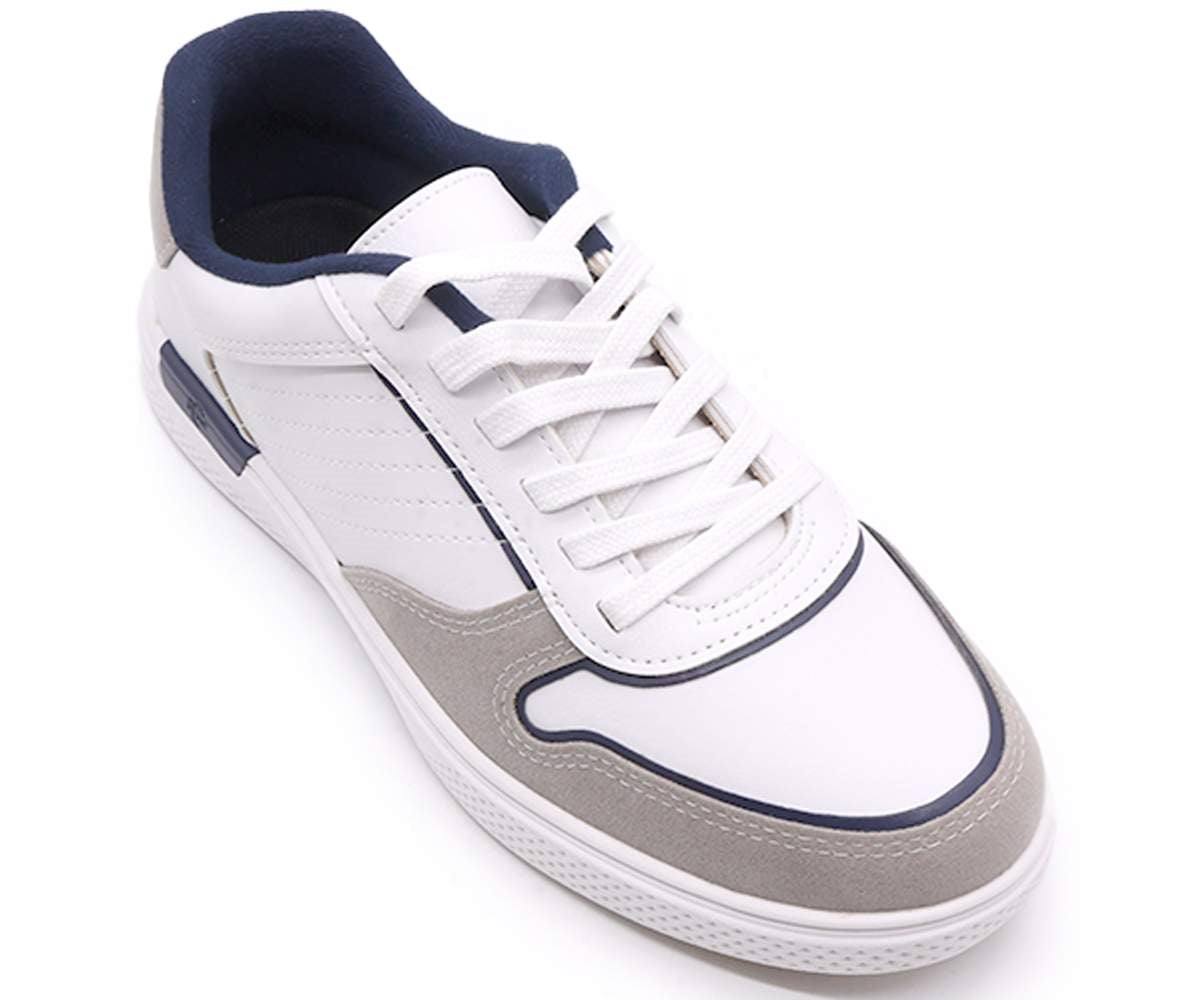 br sport white/navy court trainers
