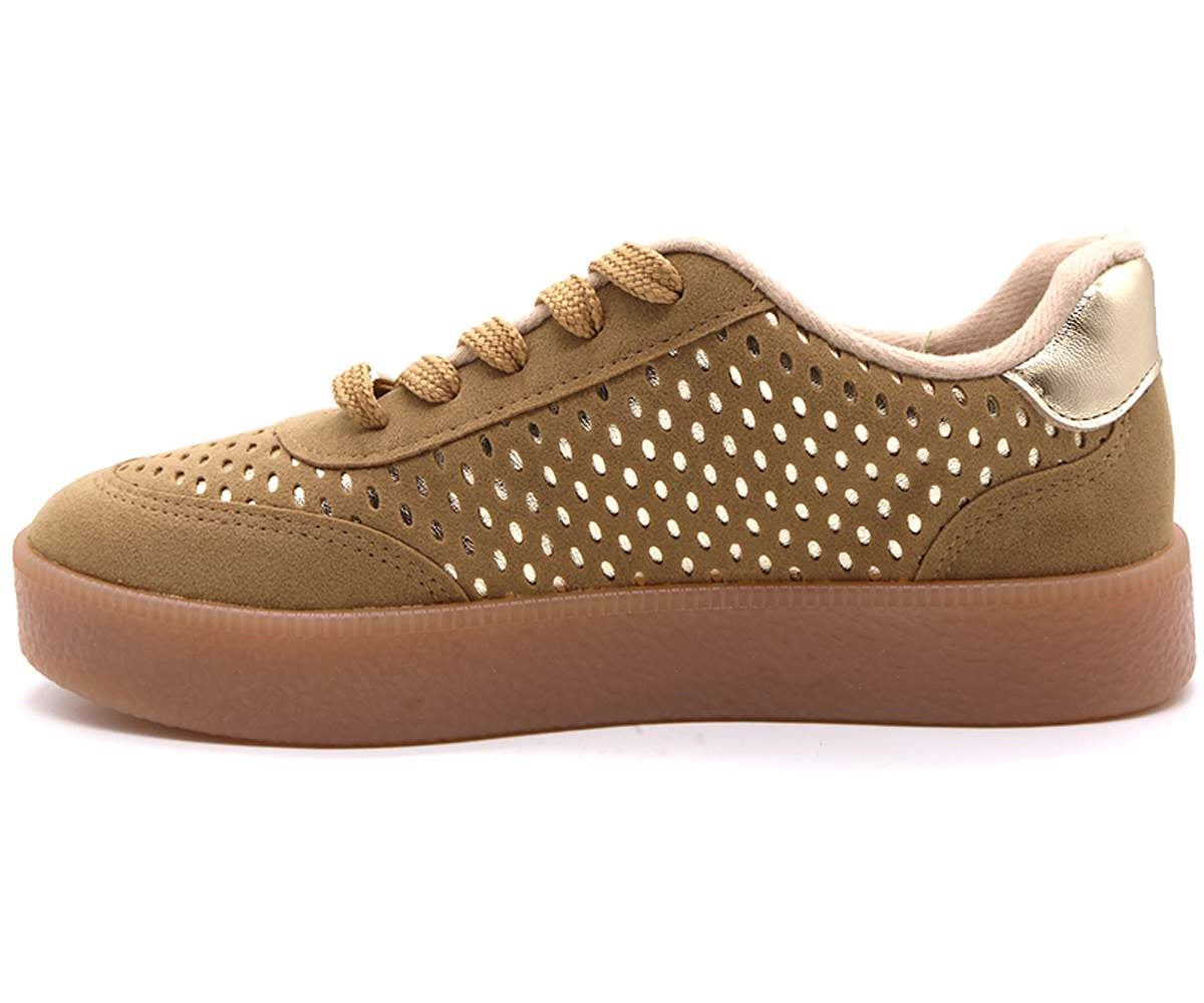 br camel suede gum trainers
