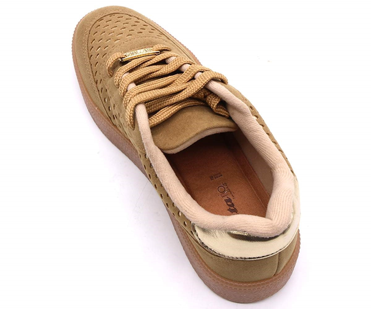 br camel suede gum trainers