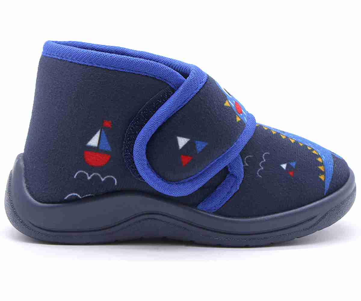 Navy Dino Slippers