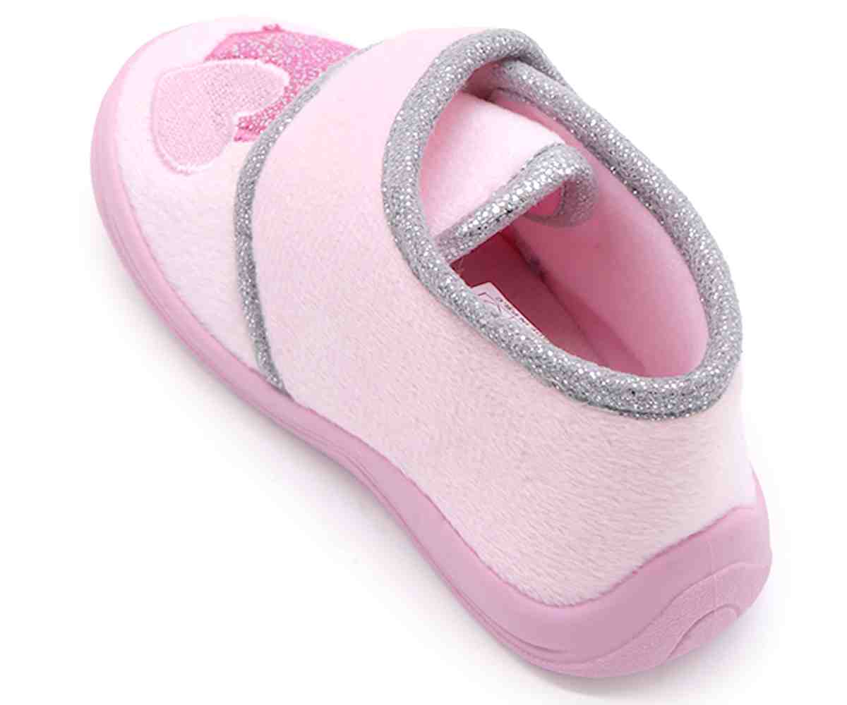 Sparkly Pink Heart Slippers