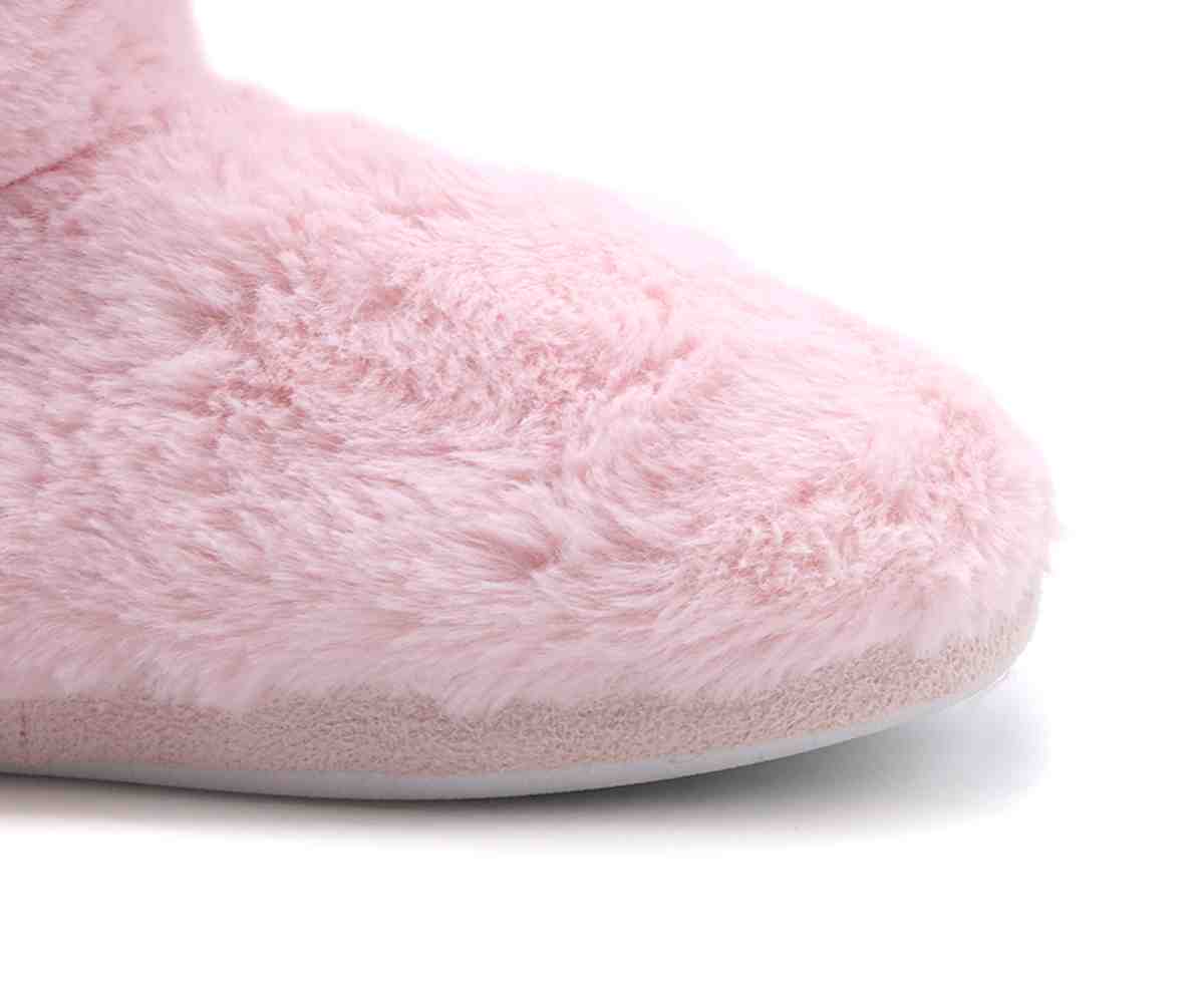 Pink Pom Pom Bootie Slippers