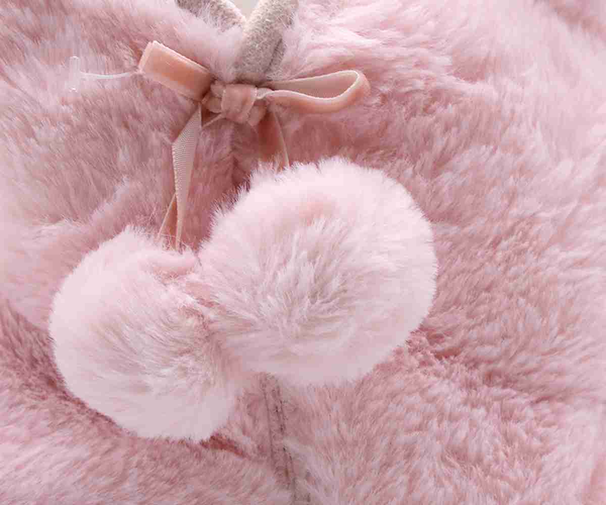 Pink Pom Pom Bootie Slippers