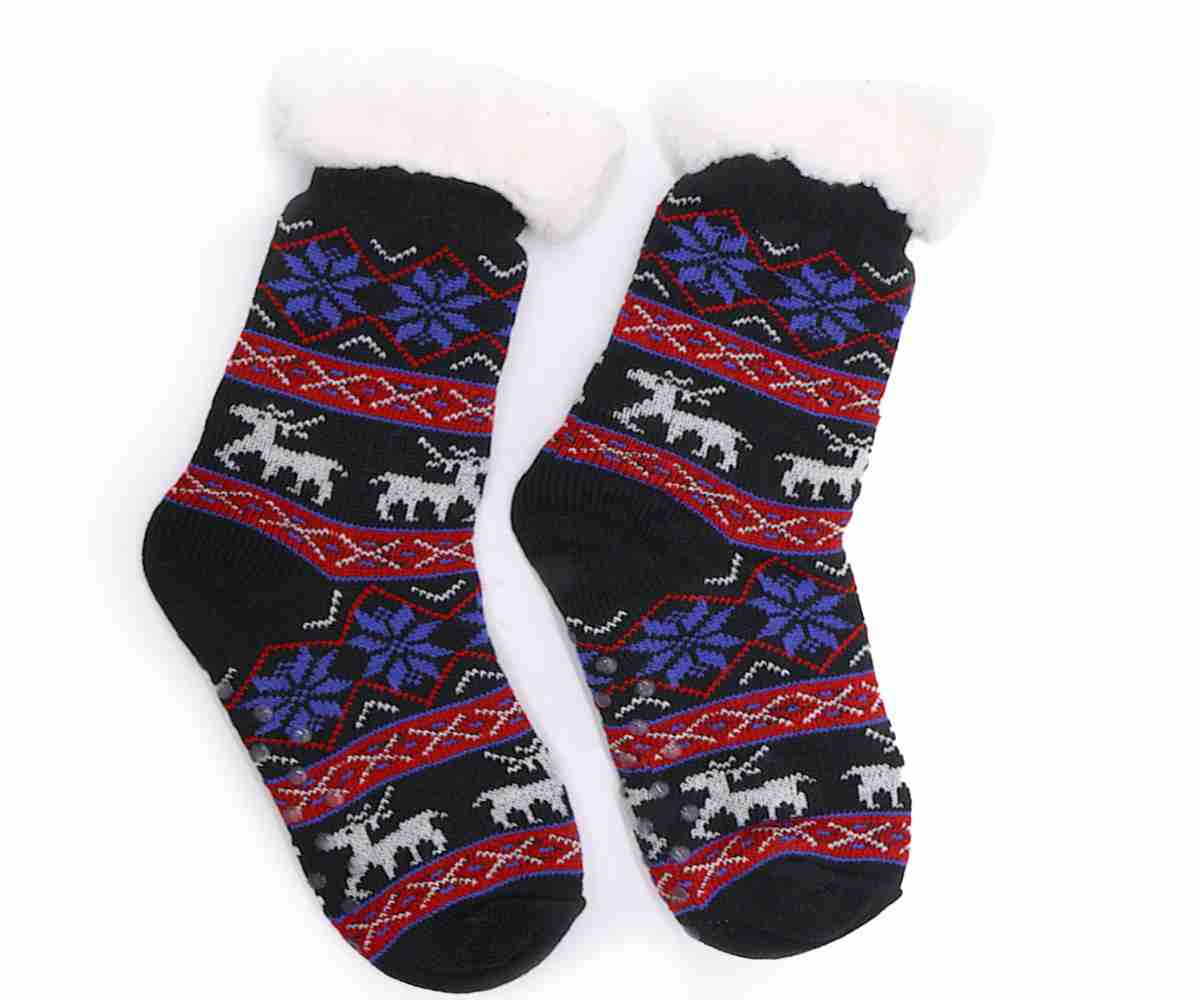 Cozy Black Nordic Socks