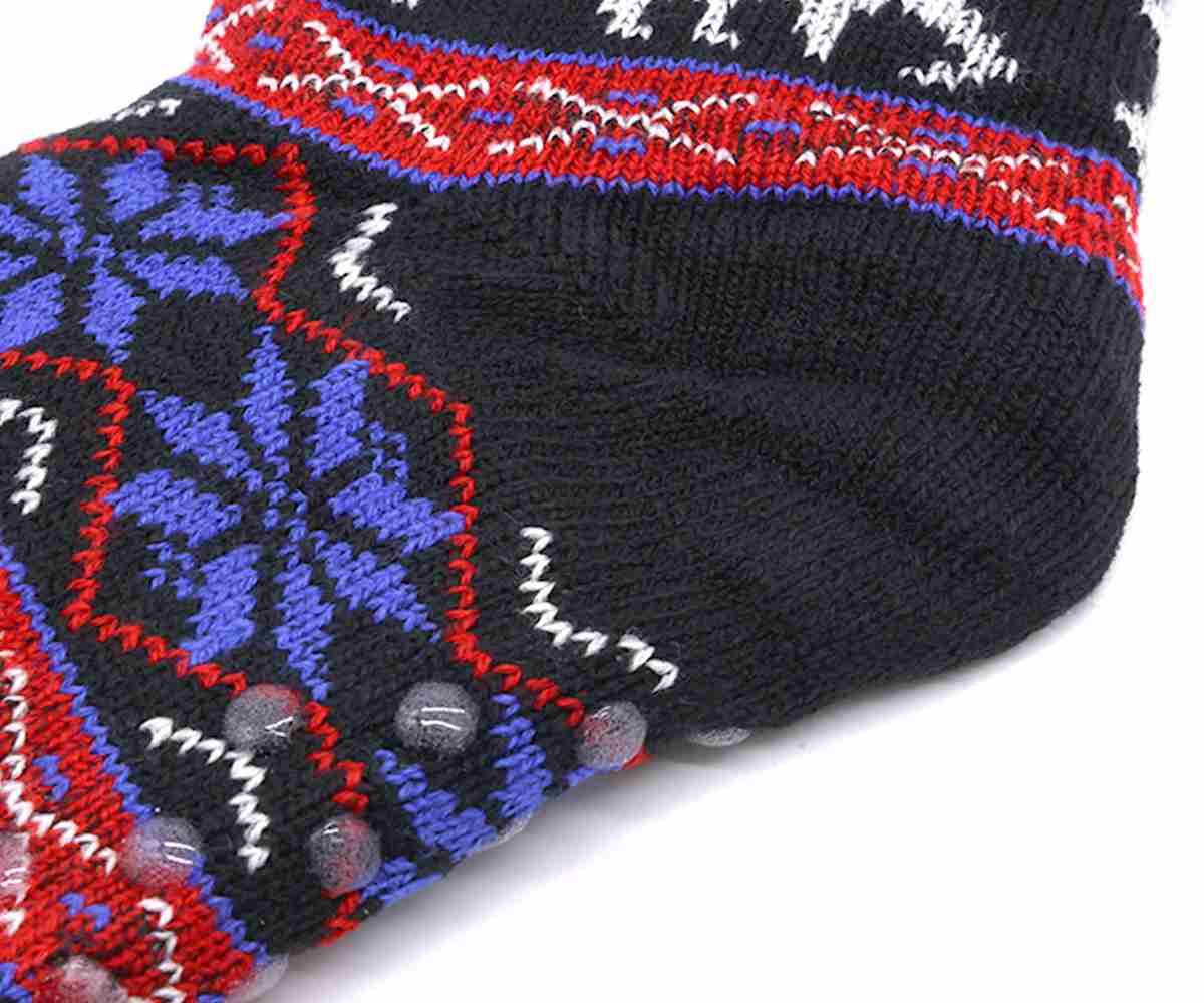 Cozy Black Nordic Socks
