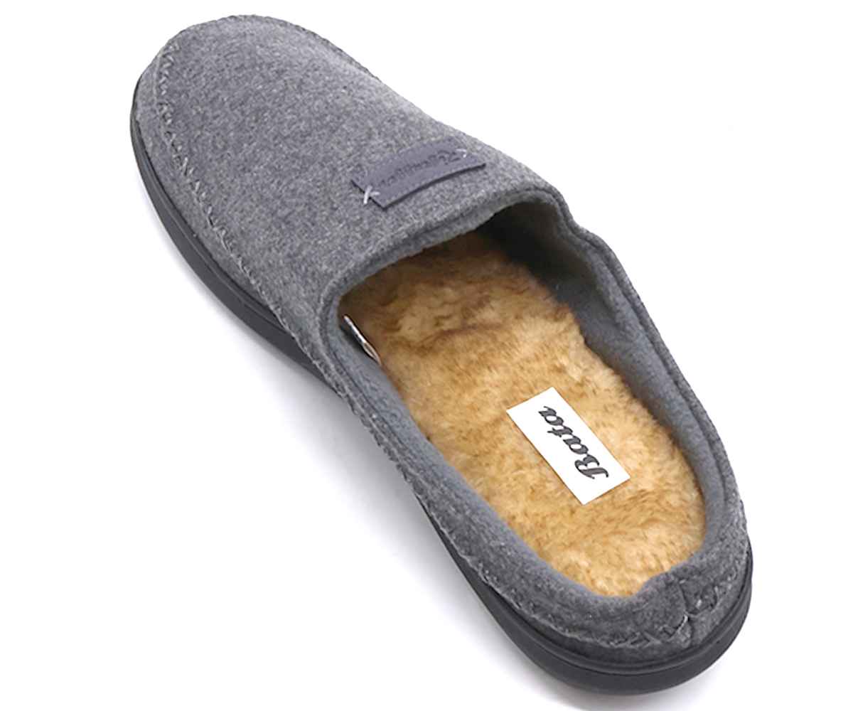 Grey Fleece Slipper