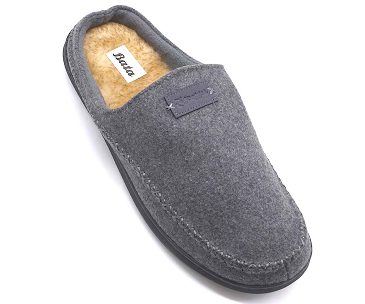 Grey Fleece Slipper