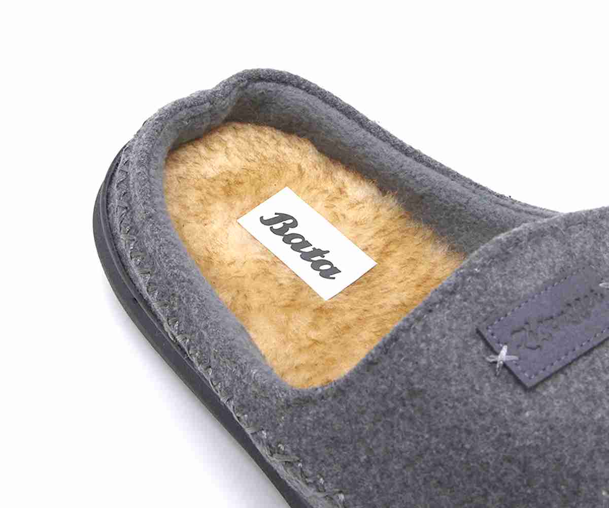 Grey Fleece Slipper