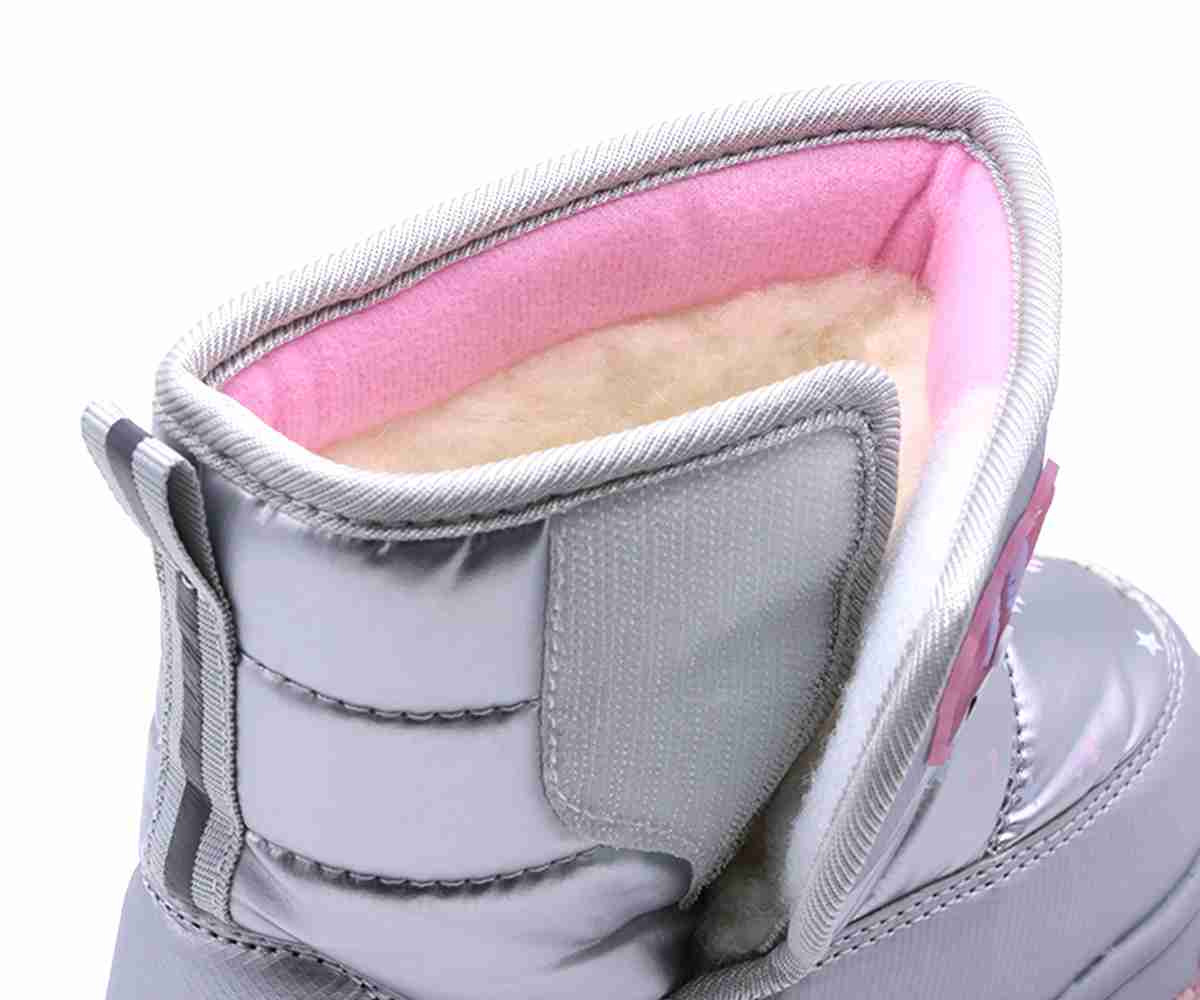 Silver Labubu Snow Boots
