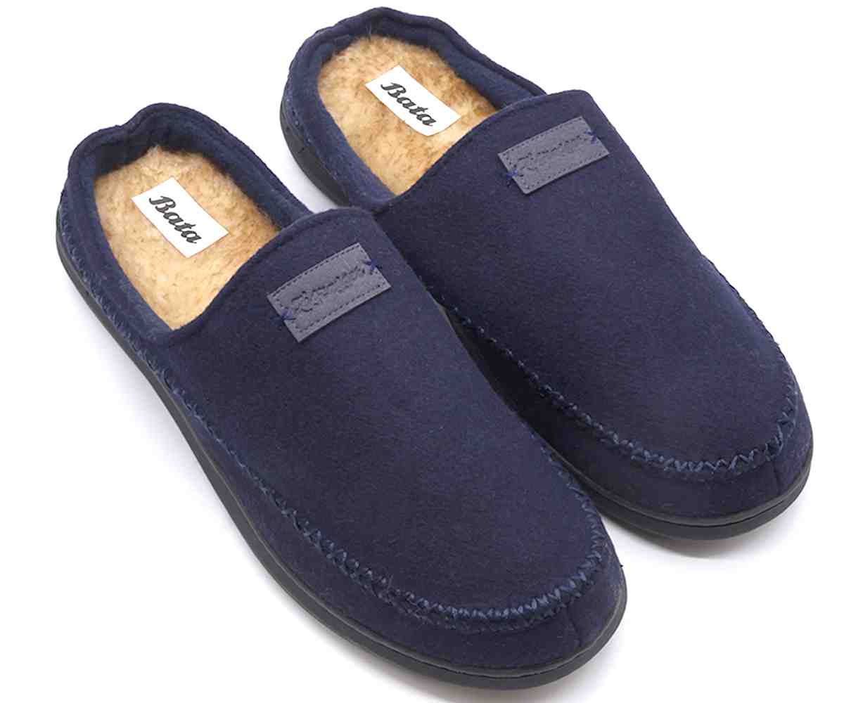 Navy Fleece Slipper