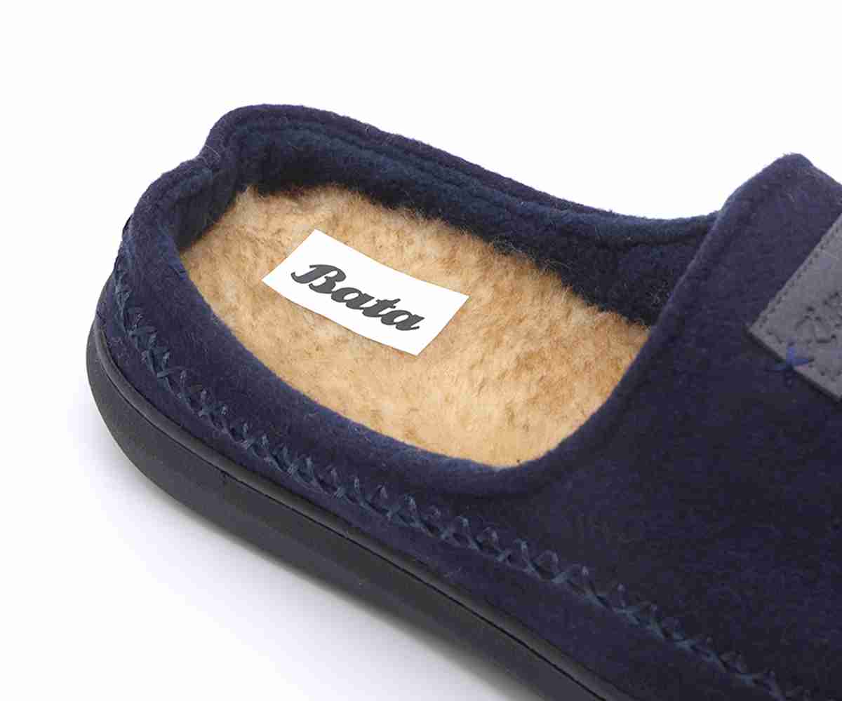 Navy Fleece Slipper