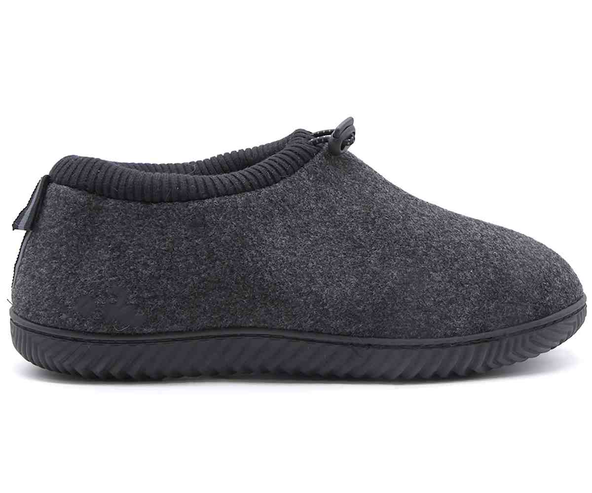 Grey Fleece Closed Slipper