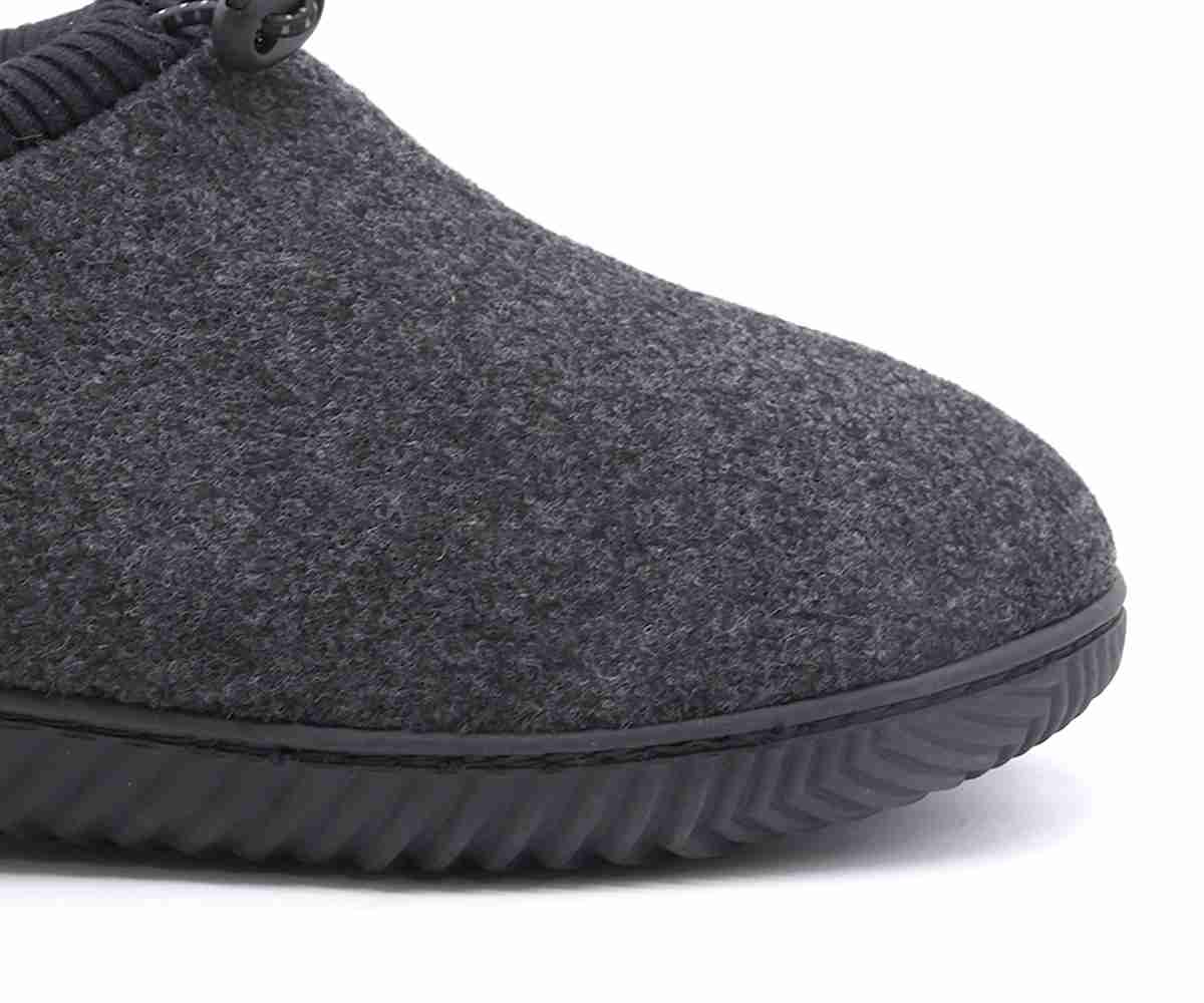 Grey Fleece Closed Slipper