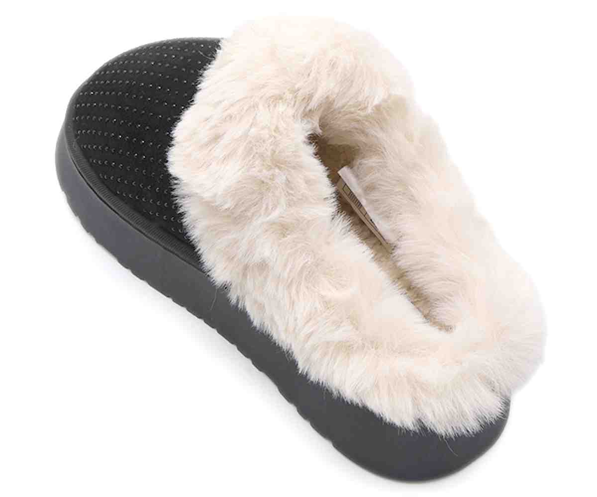 Sparkly Black Platform Slipper