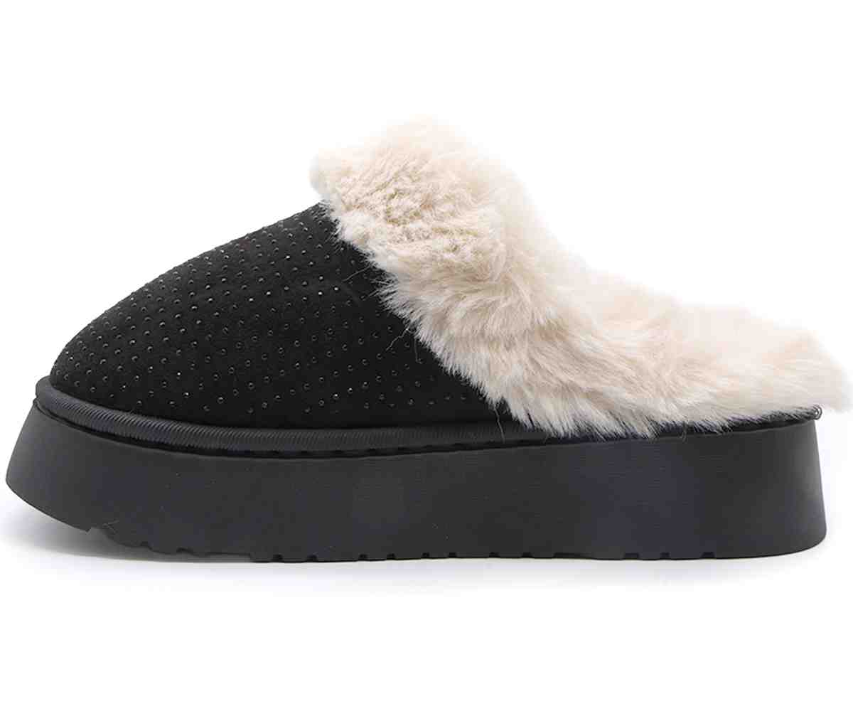 Sparkly Black Platform Slipper