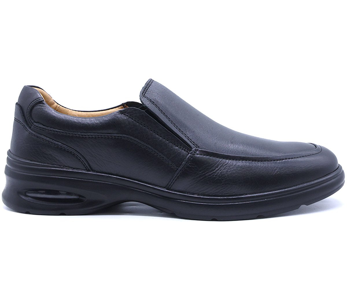 B Premium Gel Black Slip-Ons