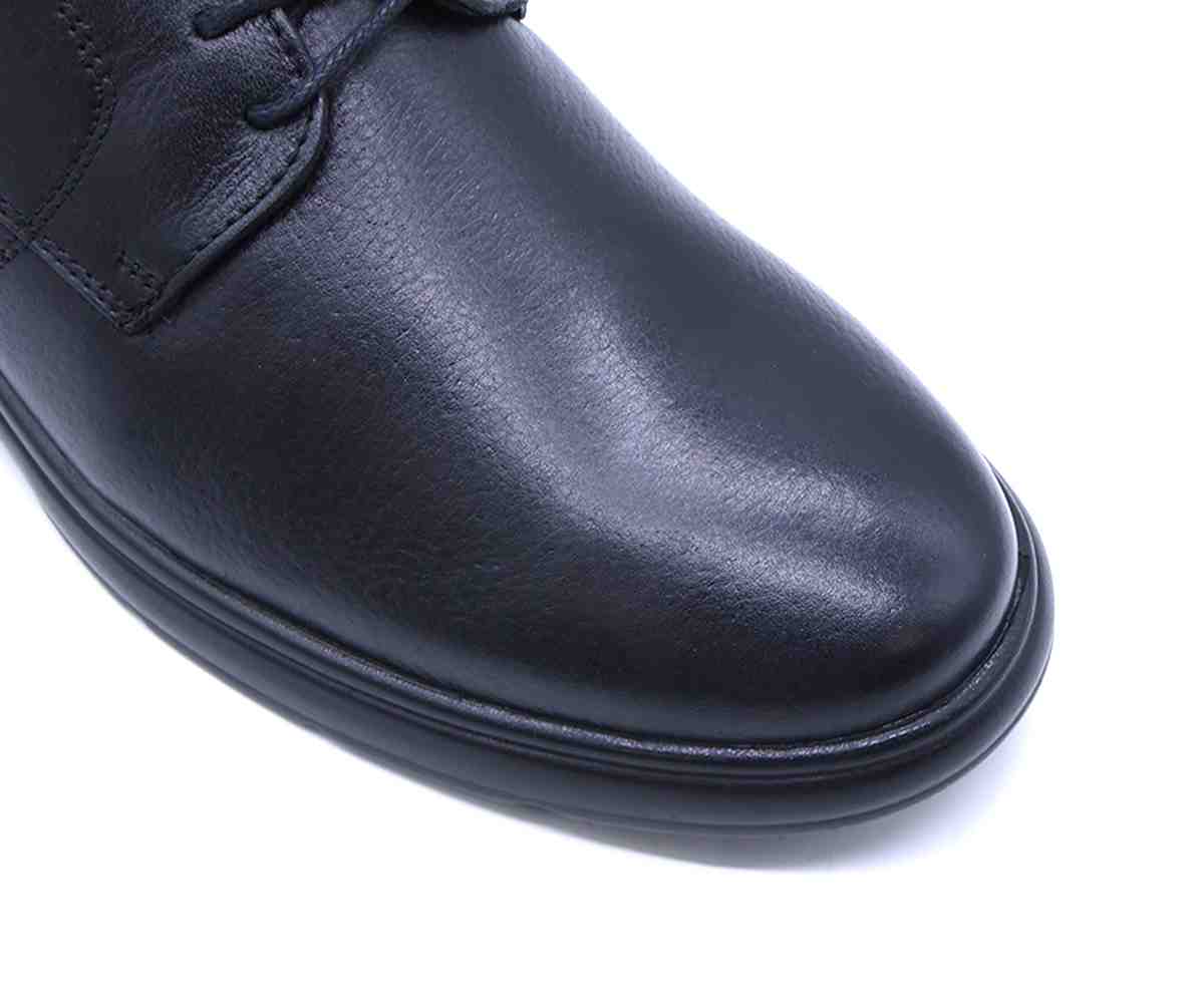B Premium Gel Black Derby Lace-Ups