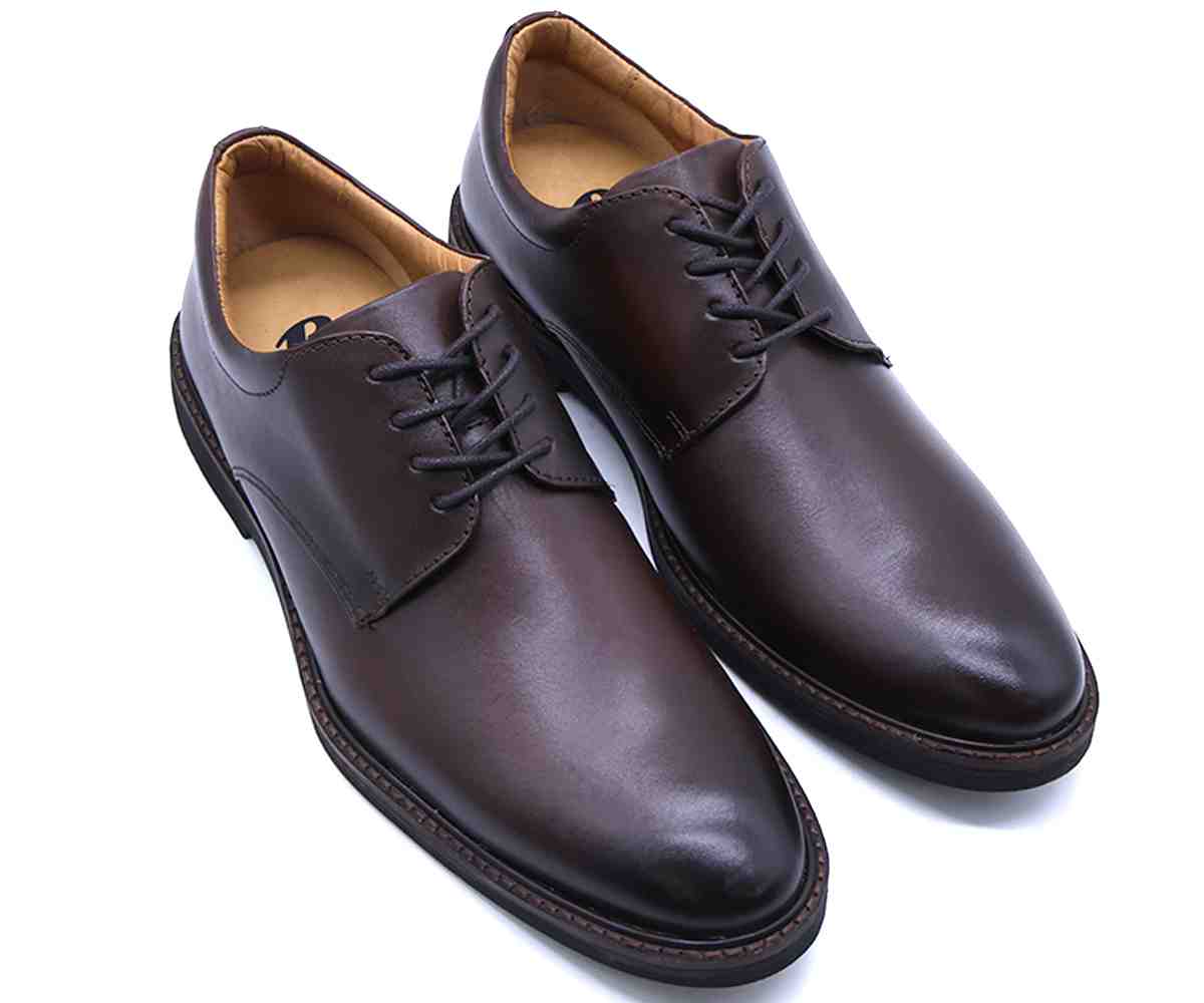 B Premium Brown Derby Lace-Ups