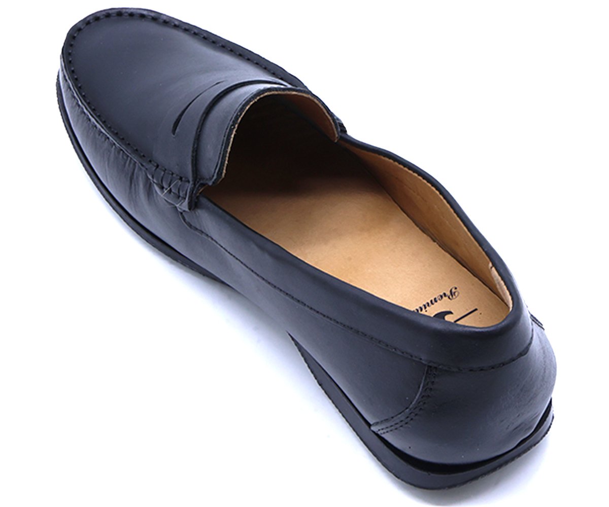 B Premium Black Penny Moccasin