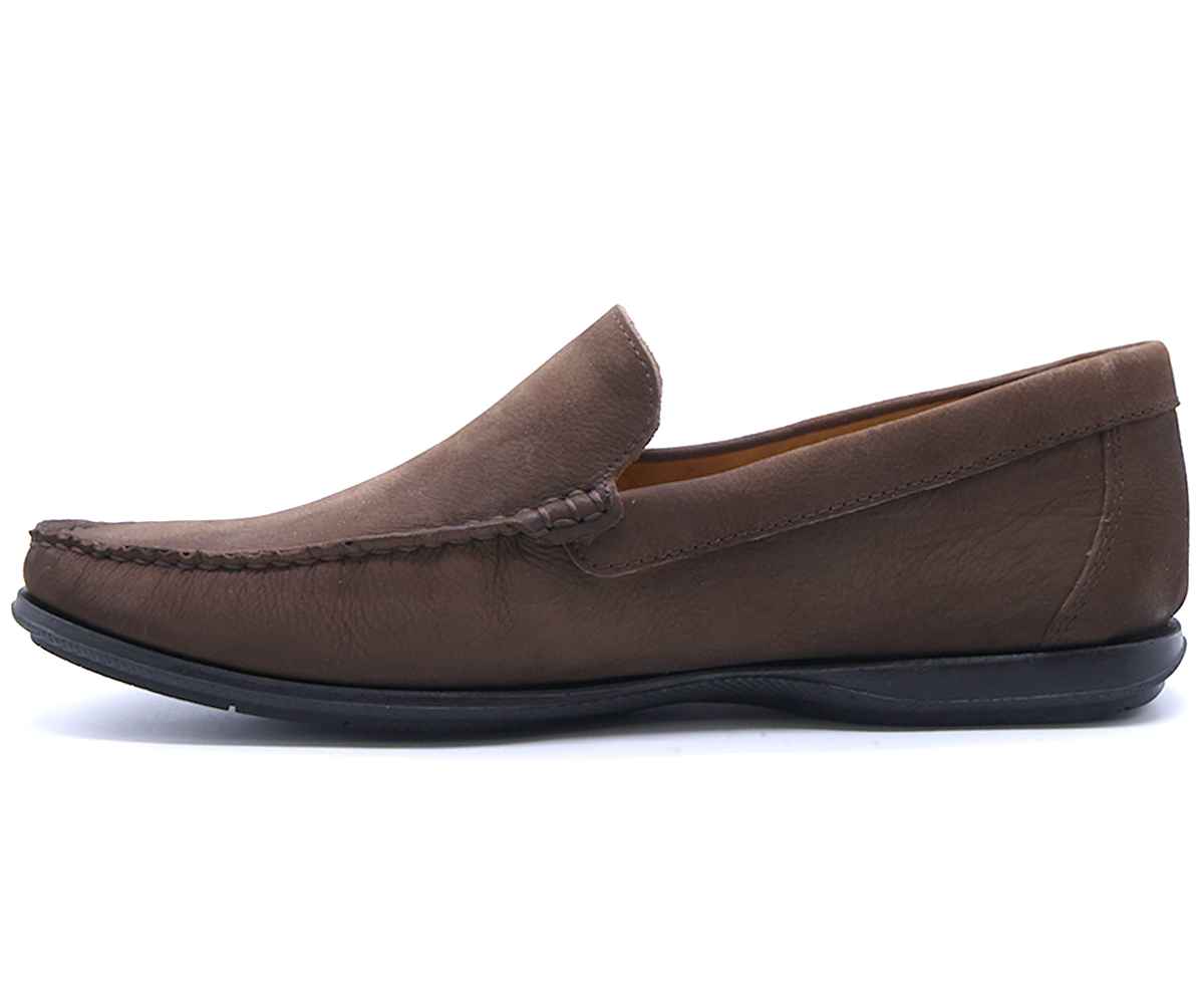 B Premium Brown Nubuck Moccasin