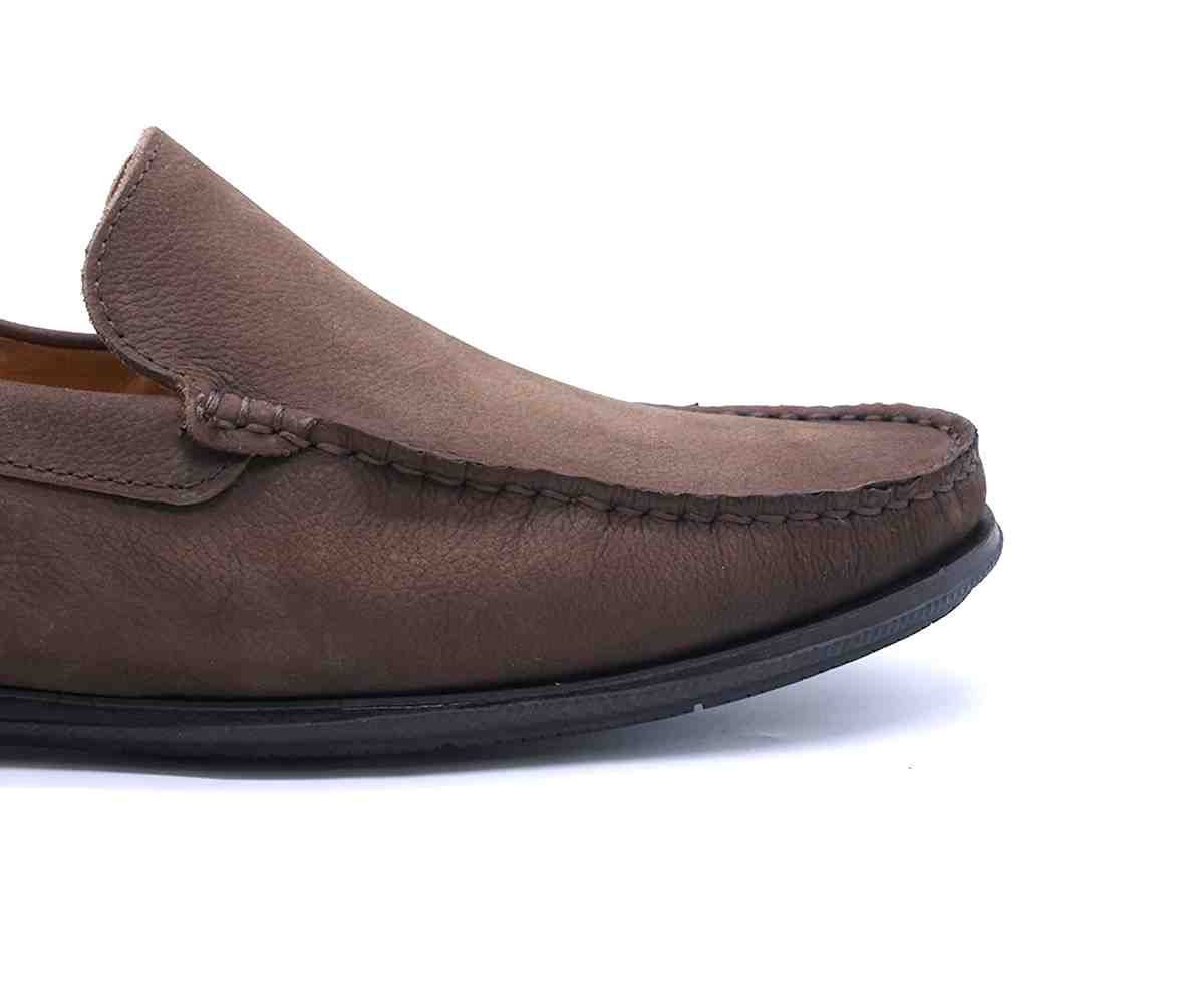 B Premium Brown Nubuck Moccasin