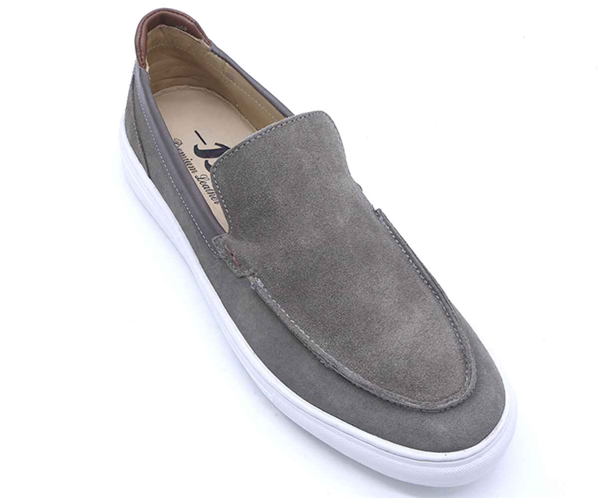 B Premium Stone Grey Slip-Ons