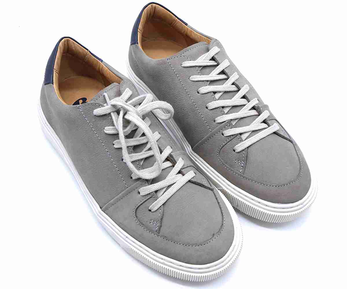 B Premium Grey Lace-Ups