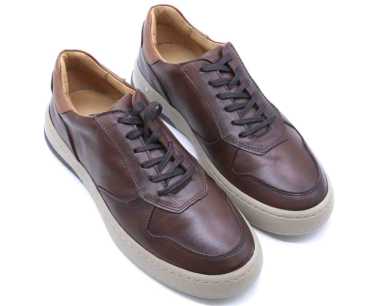 B Premium Brown Contrast Lace-Ups