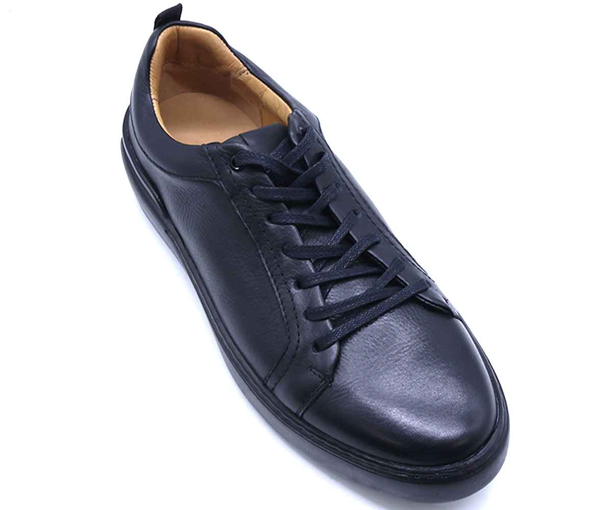 B Premium Mono Black Lace-Ups