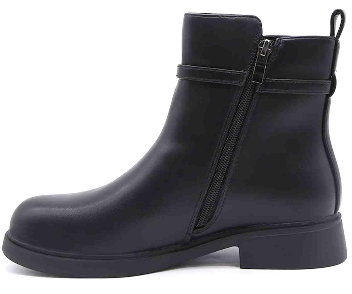 Black Gold Accent Ankle Boot