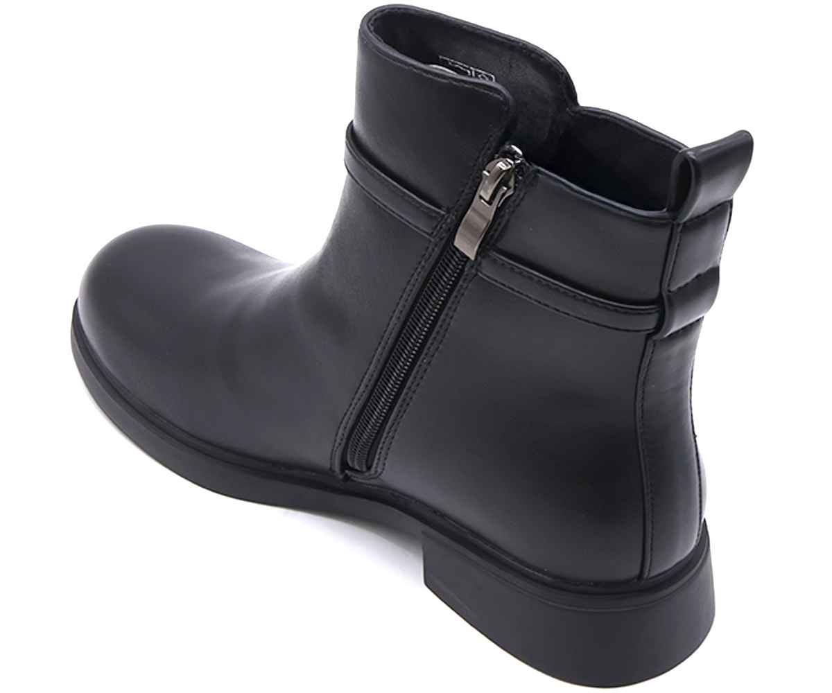 Black Gold Accent Ankle Boot