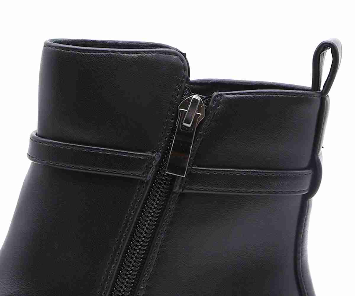Black Gold Accent Ankle Boot