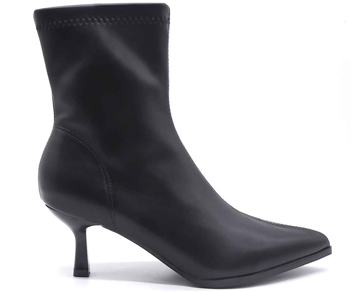 Black Stretch Stiletto Booties