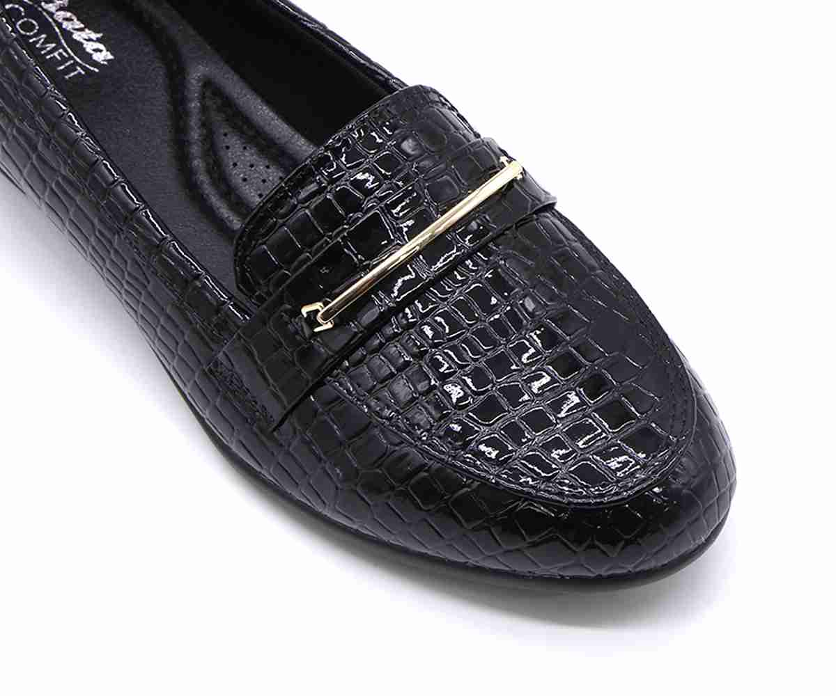 Comfit Black Croc Loafer
