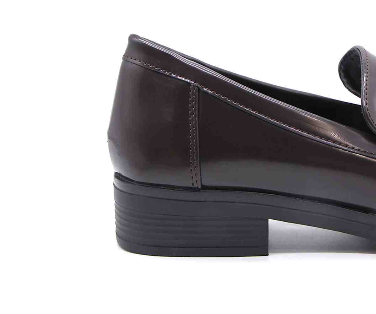 Polished Brown Horsebit Loafer